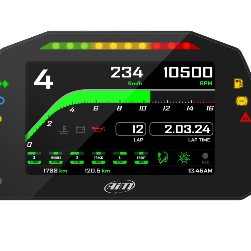 AIM Sports MXK10 Plug & Play Dash Logger - 2011-15 Kawasaki ZX-10R